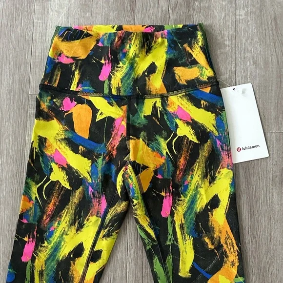 NWT New Lululemon Wunder Train High Rise Tight 25" Black Multi Contour Fit - Picture 4 of 7